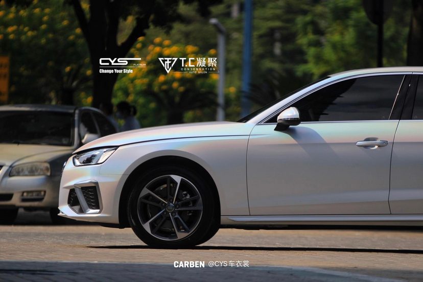 哑光镭射白audi Cys Platinum Carben车本部落