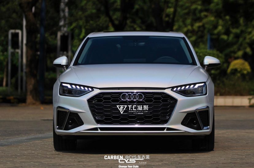 哑光镭射白audi Cys Platinum Carben车本部落