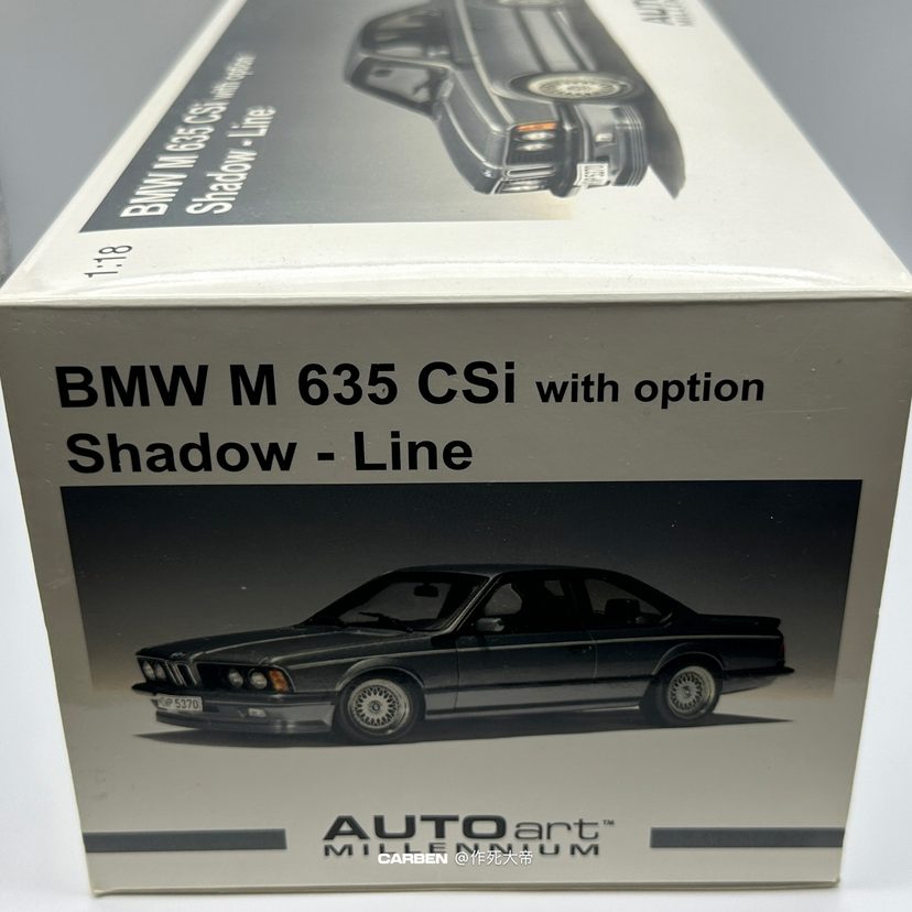 Autoart 1/18 BMW M 635 CSi with option Shadow-Line_CARBEN车本部落